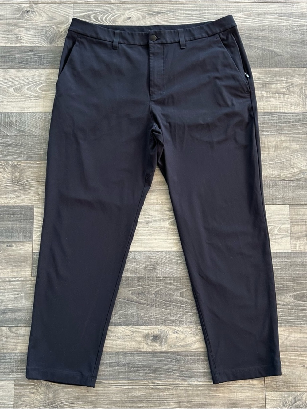 35x28 Lululemon ABC Classic Fit Pant Warpstreme Men’s Black Stretch Reflective